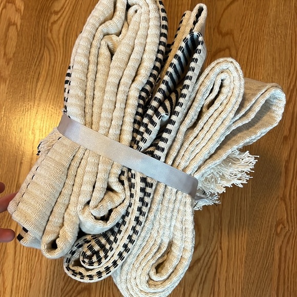 Anthropologie Pieced Stripe Cotton Blend Woven Curtains, Set of 2, NWT - Picture 7 of 14